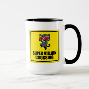 Mug Panneau de croisement Chibi Catwoman Super Villain
