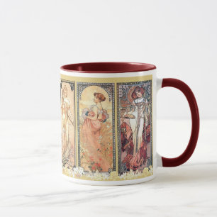 Mug Panneau de ~ de Mucha de trois