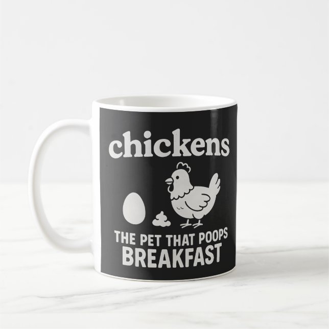 Mug Panneau de ferme de poulet drôle - L'animal de com (Gauche)
