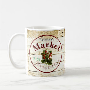 Mug Panneau de fraises du marché des agriculteurs