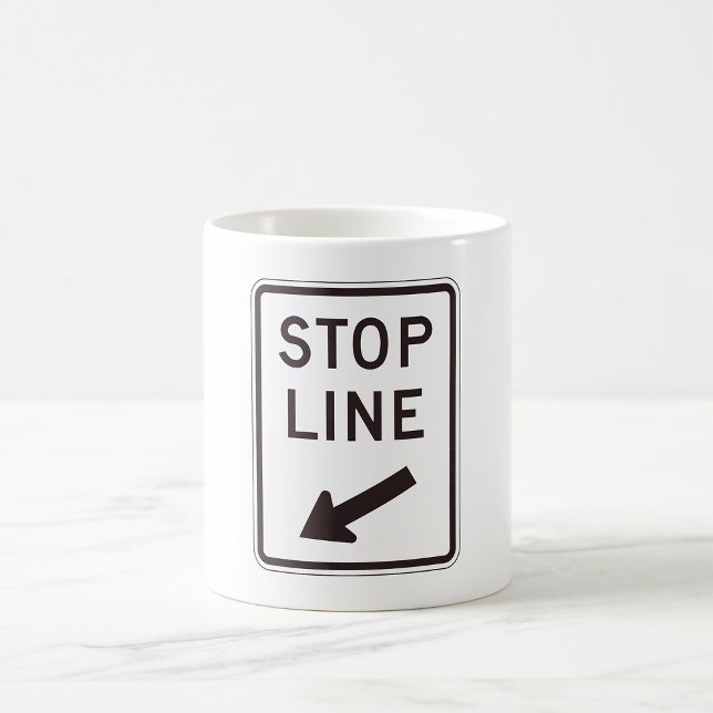 Mug Panneau de ligne d'arrêt (Créateur téléchargé)