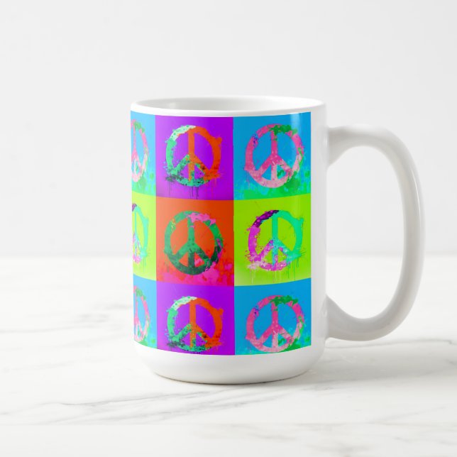 Mug Panneau de paix super teinture graffiti spray pein (Droite)