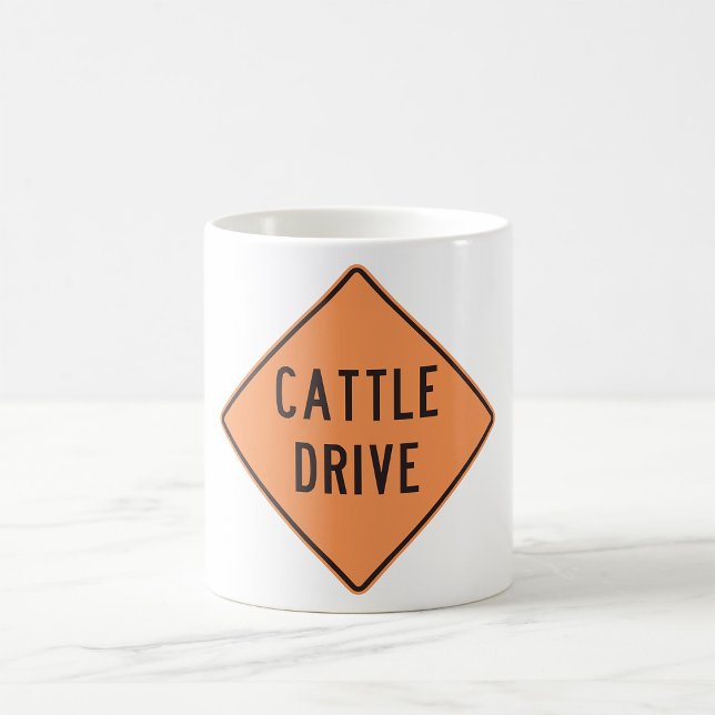 Mug Panneau de route pour conduite de bétail (Créateur téléchargé)