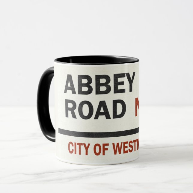 Mug Panneau de rue Abbey Road Londres (Devant gauche)