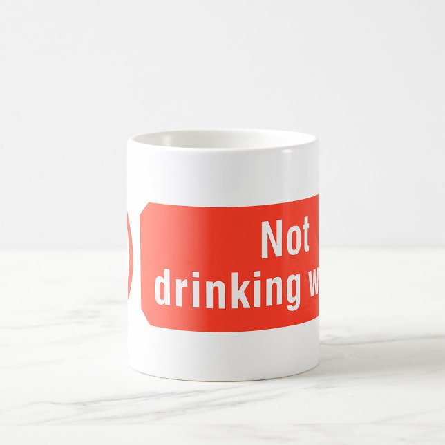 Mug Panneau de sécurité de l'eau potable (Créateur téléchargé)