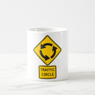 Mug Panneau de signalisation de carrefour giratoire ja