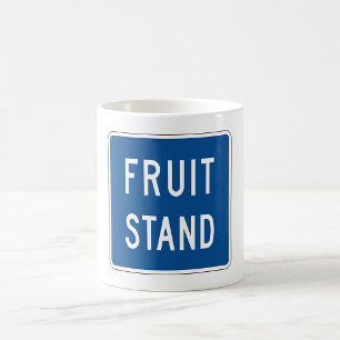 Mug Panneau de signalisation de stand de fruits