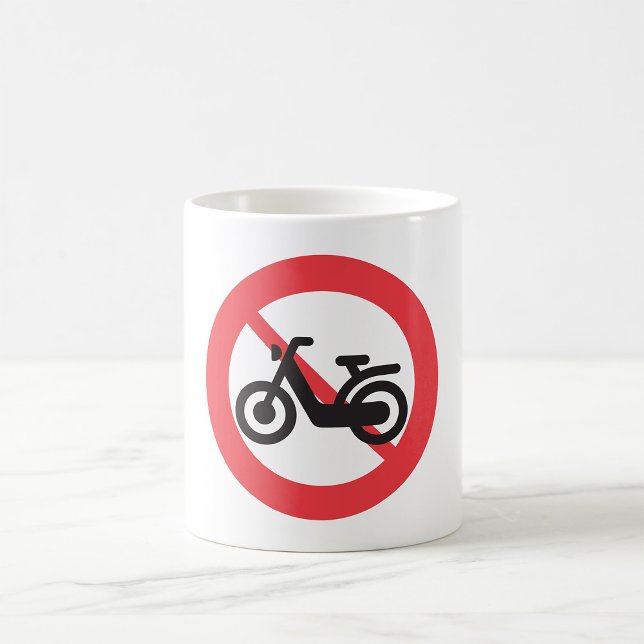 Mug Panneau de signalisation 'Interdiction aux motos' (Créateur téléchargé)