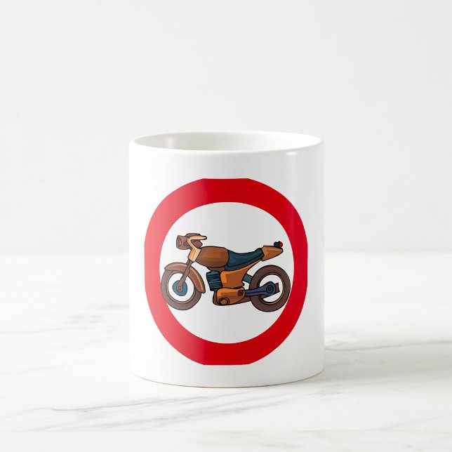 Mug Panneau de signalisation 'Interdiction aux motos' (Créateur téléchargé)