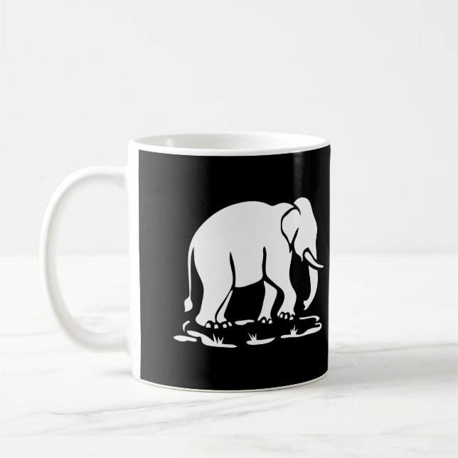 Mug Panneau de trekking des éléphants asiatiques devan (Gauche)