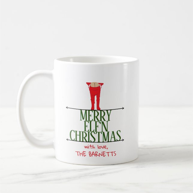 Mug Panneau de vœux de Noël Elf Shenanigans (Gauche)