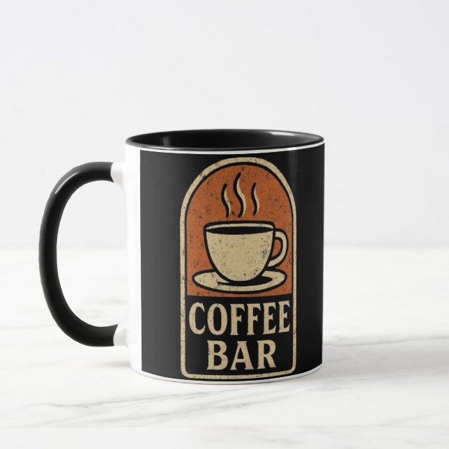 Mug Panneau du café - Café Grunge Café Vintage (Gauche)
