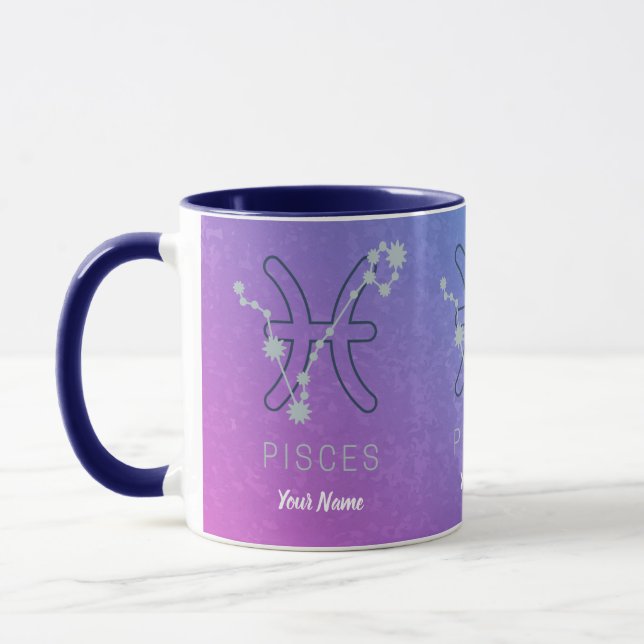 Mug Panneau étoile Poissons Zodiac Horoscope Constella (Gauche)