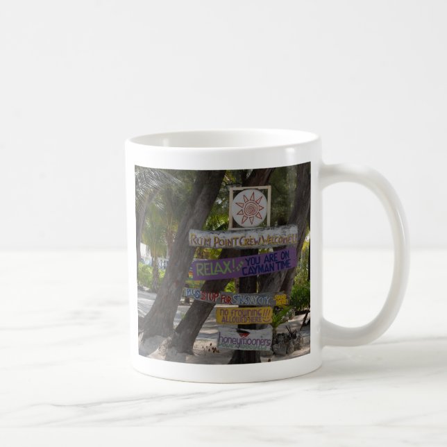 Mug Panneau indicateur Rum Point Grand Cayman (Droite)