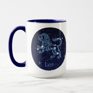 Mug Panneau Léo Constellation et Zodiaque avec étoiles