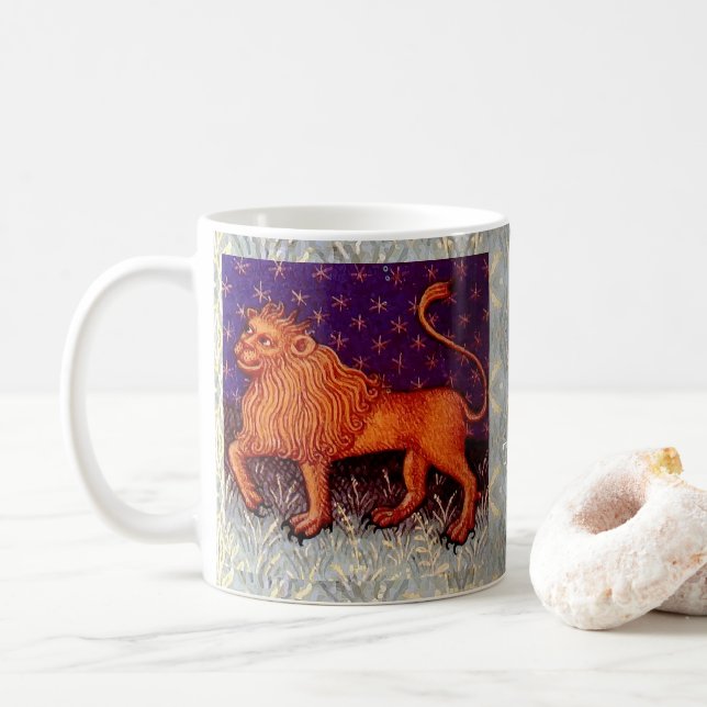 Mug Panneau Lion Zodiac Lion Horoscope Anniversaire (Avec donut)