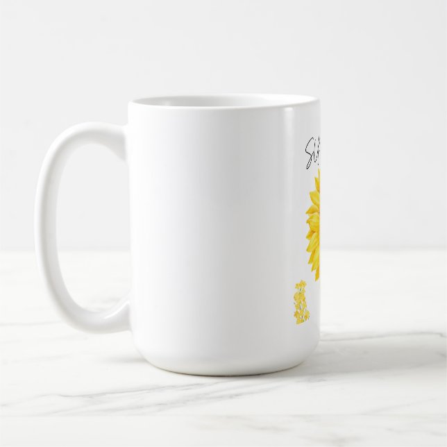 Mug Panneau mural fleur de tournesol divisée esthétiqu (Gauche)