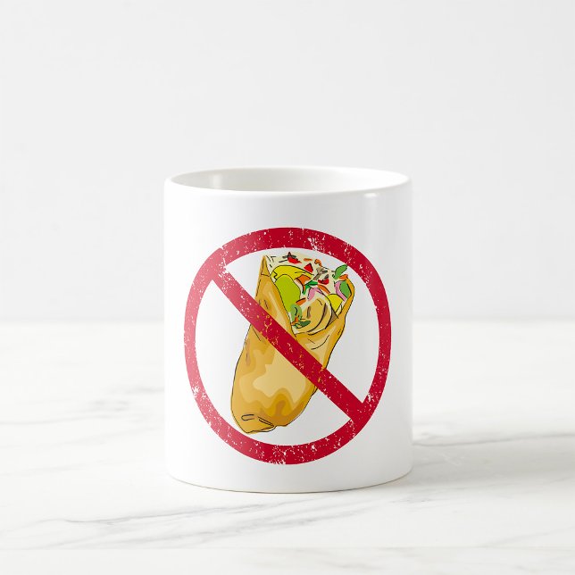 Mug Panneau Pas de Burritos Humoristique Interdiction  (Créateur téléchargé)