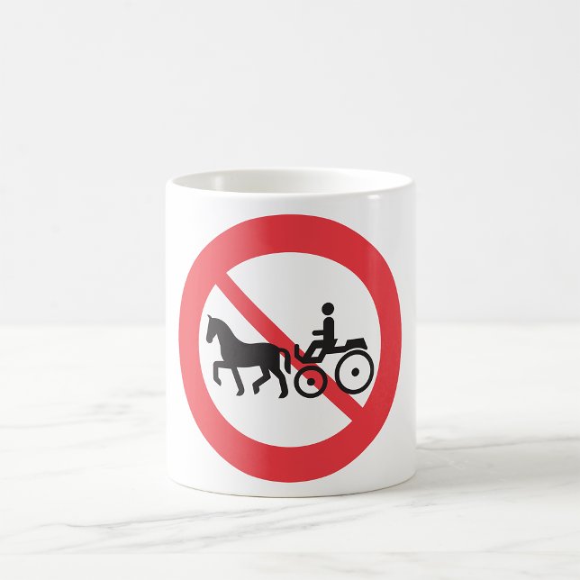 Mug Panneau Pas De Route De Cheval Et Buggy (Créateur téléchargé)