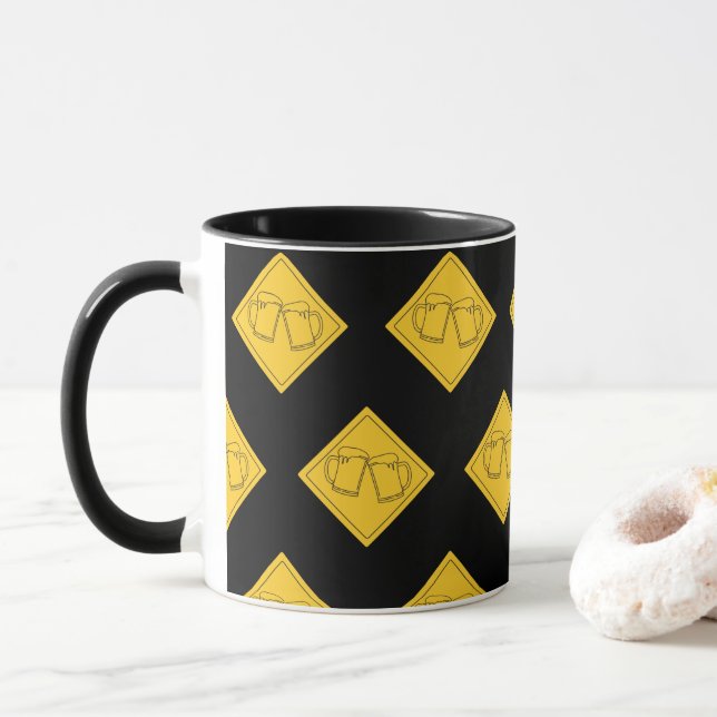 Mug Panneau pour amateurs de bière (Avec donut)