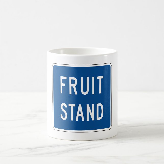 Mug Panneau routier du socle de fruits (Créateur téléchargé)