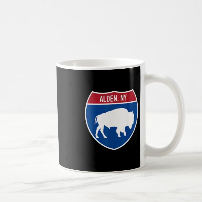 Mug Panneau routier interstate à Alden New York Buffal (Droite)