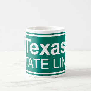 Mug Panneau routier vert classique de la ligne d'État 