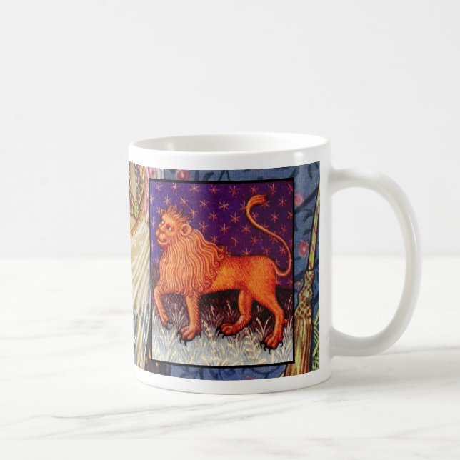 Mug Panneau Zodiaque antique Leo Astrologie Café Coupe (Droite)