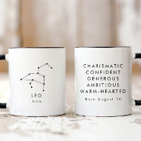 Panneau Zodiaque Leo minimaliste personnalisé