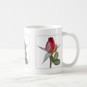 Mug Panneaux de bourgeon de rose rouge