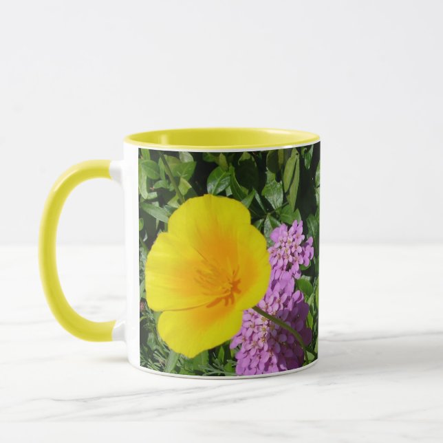 Mug panneaux jaunes fleurs (Gauche)
