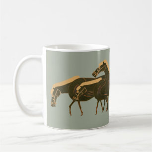 Mug Panoplie - pâturage de chevaux de vase au grec