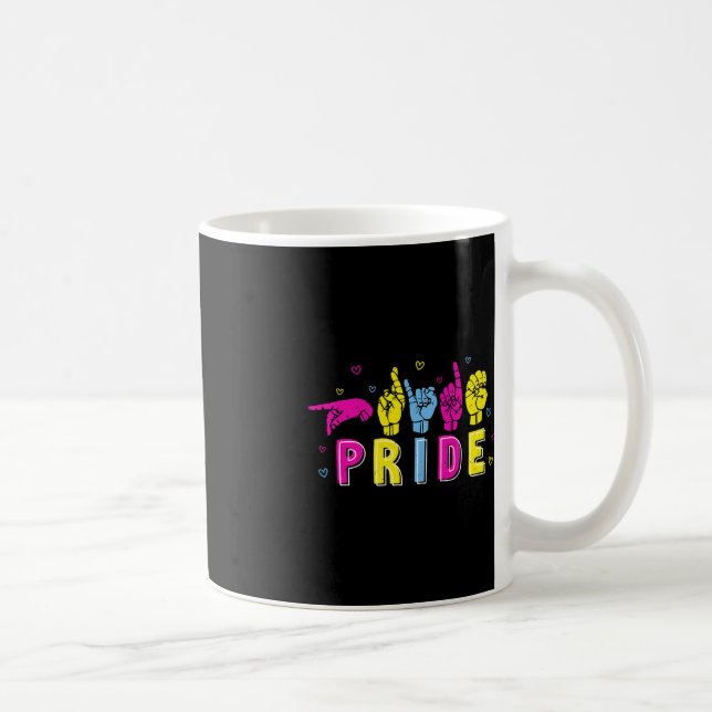 Mug Pansexual ASL Pride Pan Rainbow Sign Language sour (Droite)
