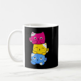 Mug Pansexual Kawaii Cat Anime Art mignonne Pan Pride