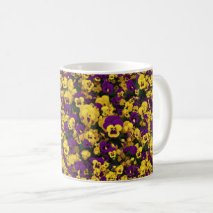 Mug Pansies jaune et violet