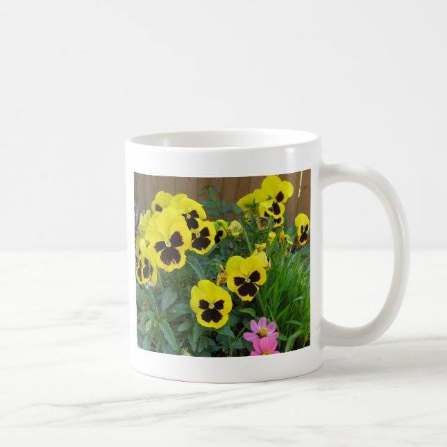 Mug Pansies jaunes (Droite)