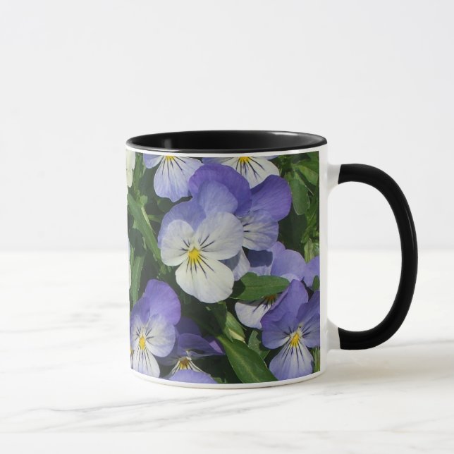 Mug Pansies violettes Jardin Floral (Droite)