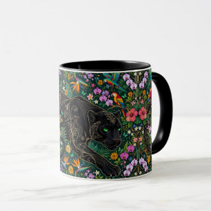 Mug Panthère aux aguets Surrealiste Jungle