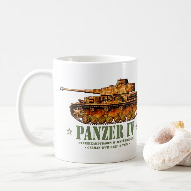 Mug Panzer IV D Guerre mondiale Deux Allemands 2ÈME GU (Avec donut)