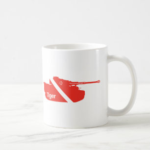Mug Panzerkampfwagen minimal VI, rouge - blanc