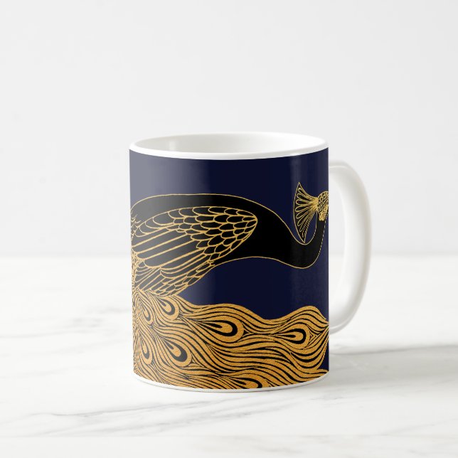 Mug Paon Art Nouveau de Will Bradley (Devant droit)