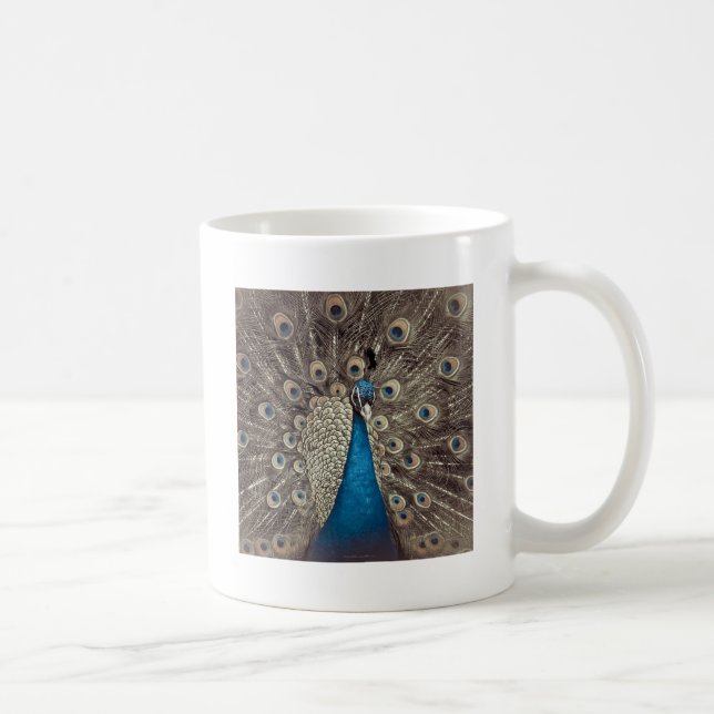 Mug Paon Bleu Antique (Droite)