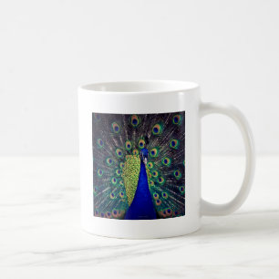 Mug Paon bleu cobalt
