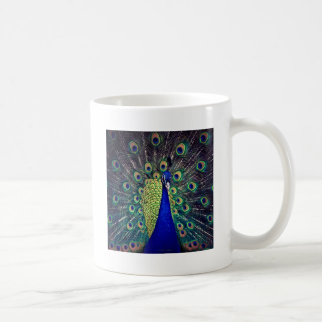Mug Paon bleu cobalt (Droite)