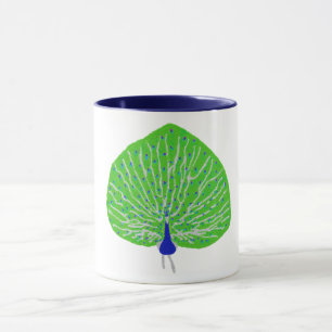 Mug paon de parties scintillant moderne