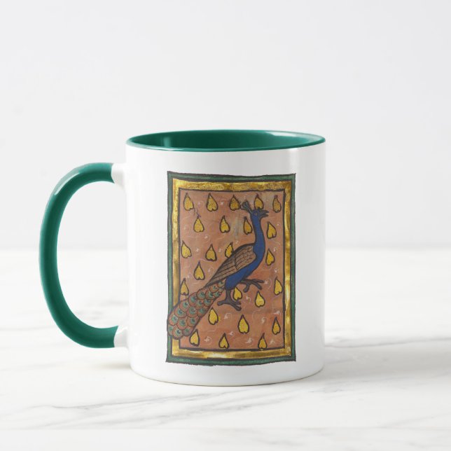 Mug Paon du bestiaire médiéval c. 1270 (Gauche)