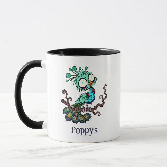 Mug Paon zombie personnalisé (Gauche)