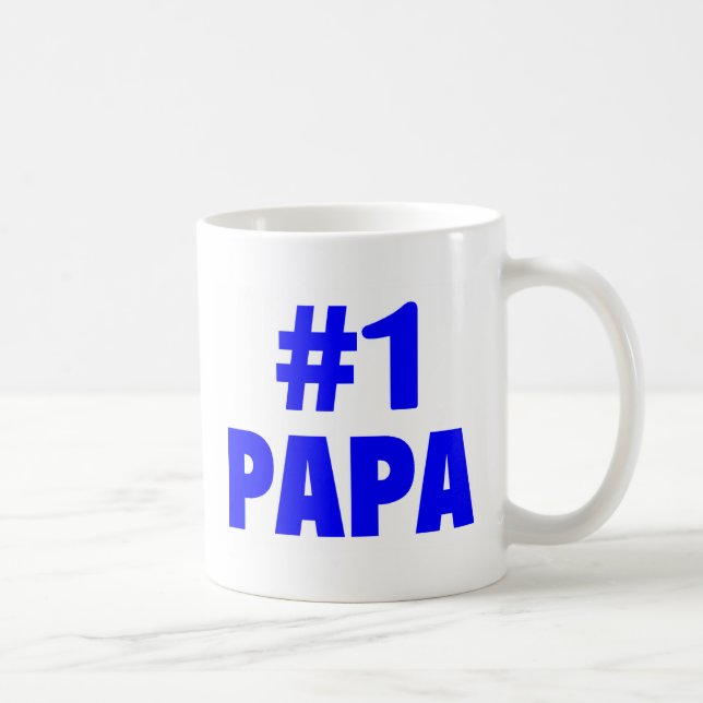 Mug Papa #1 (bleu) (Droite)