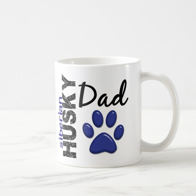 Mug Papa 2 de chien de traîneau sibérien (Droite)