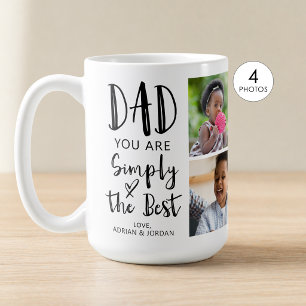 Mug Papa 4 Photos Simplement Les Meilleurs Sur Mesure